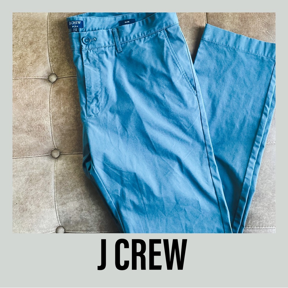J crew Performance Chinos Olive 34/32 slim fit